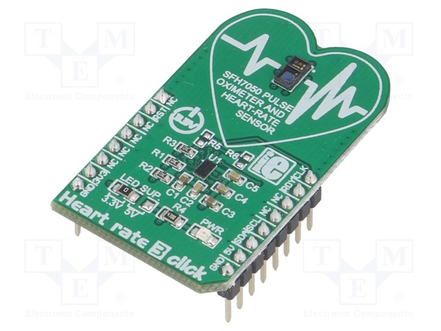 Click board; heart rate sensor; GPIO,I2C; AFE4404,SFH7050