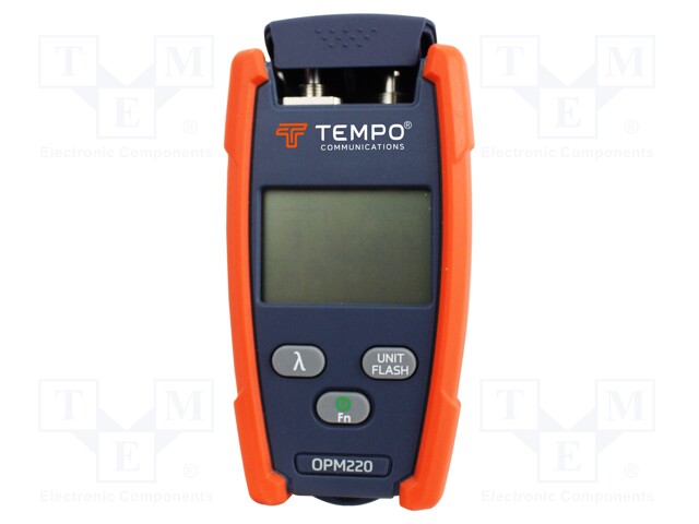 Meter: optical power; LCD; Range: -50÷26dBm; Meas.accur: ±0.25 dB