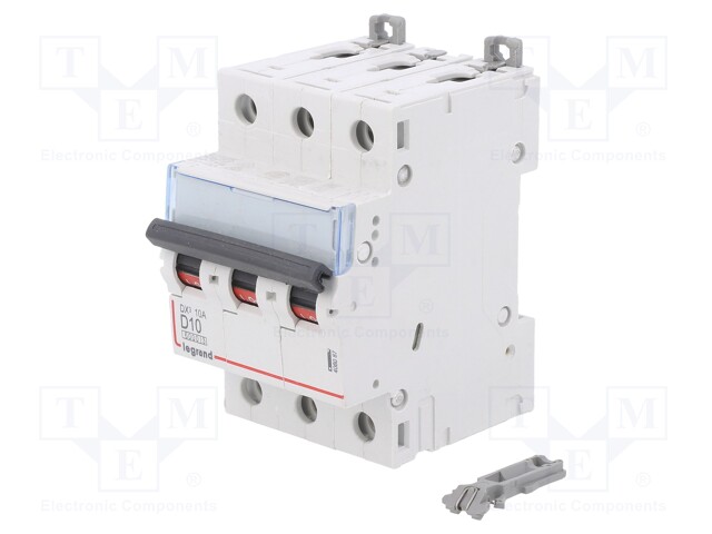 Circuit breaker; 400VAC; Inom: 10A; Poles: 3; DIN; Charact: D; 6kA