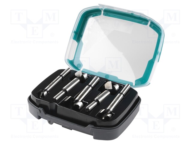 Tool accessories: drill set; Pcs: 5; Ø: 15mm,20mm,25mm,30mm,35mm
