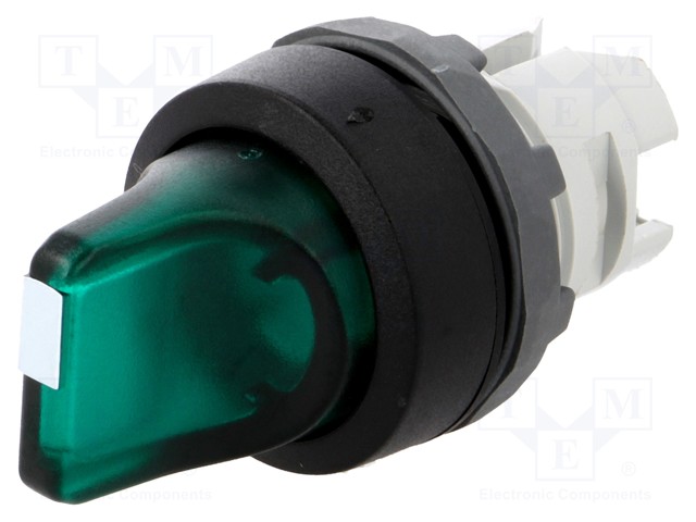 Switch: rotary; Stabl.pos: 2; 22mm; green; Illumin: MLB-1; IP66