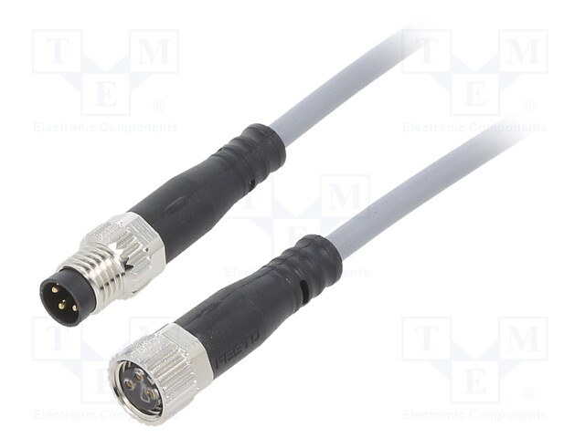 Connection lead; female,M8 x2; IP65,IP68,IP69K; Len: 0.5m