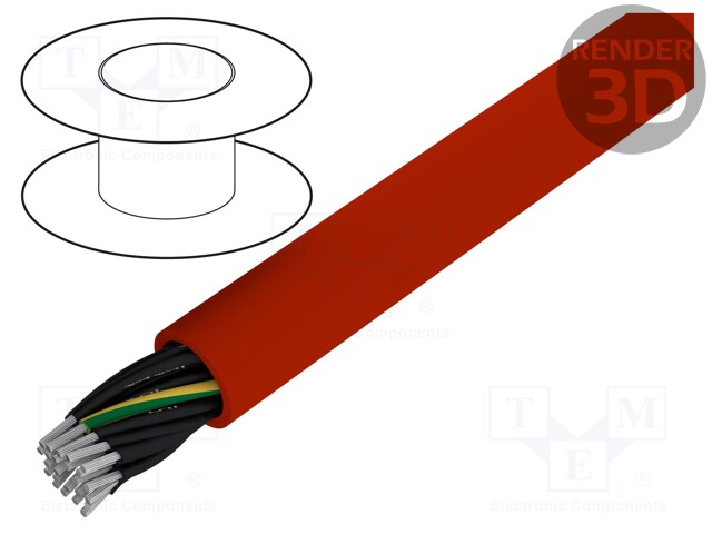 Wire; ÖLFLEX® HEAT 180 SiHF; Cu; stranded; 24G1,5mm2; silicone