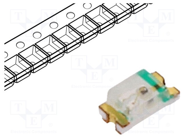 LED; SMD; 0603; yellow green; 20÷40mcd; 1.6x0.8x0.6mm; 130°; 20mA