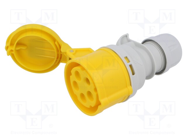 Connector: AC supply; plug; female; 16A; 110VAC; IEC 60309; IP44