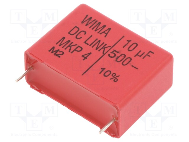 Capacitor: polypropylene; 10uF; 500V; ESR: 23.9mΩ; THT; ±10%; 10V/μs