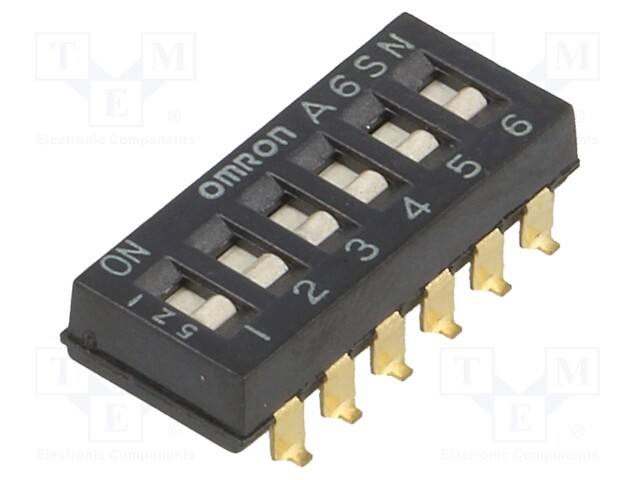 Switch: DIP-SWITCH; Poles number: 6; ON-OFF; 0.025A/24VDC; Pos: 2