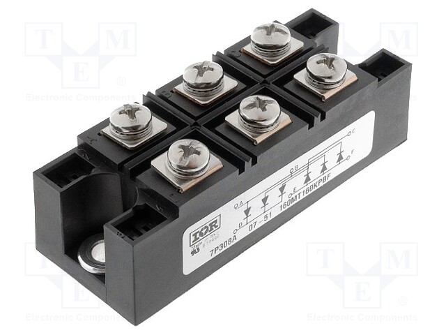 Three-phase bridge rectifier; Urmax: 1.6kV; If: 160A; Ifsm: 1.43kA