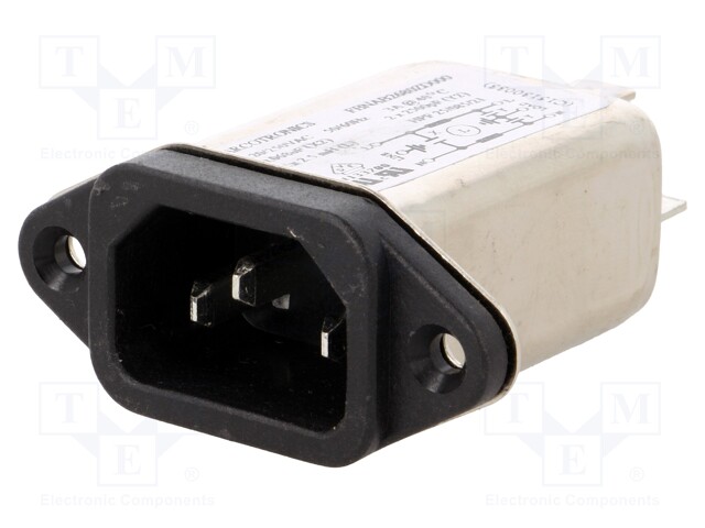 Connector: AC supply; socket; male; 3A; 250VAC; IEC 60320; 2.5mH