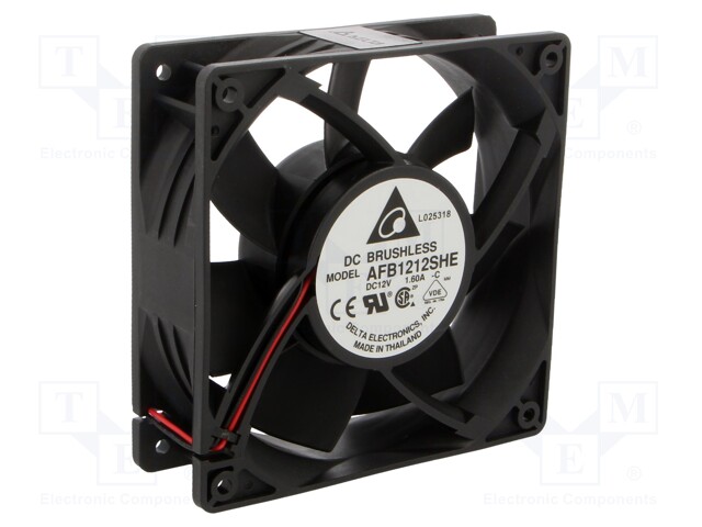 Fan: DC; axial; 120x120x38mm; ball bearing; 4100rpm; 12VDC