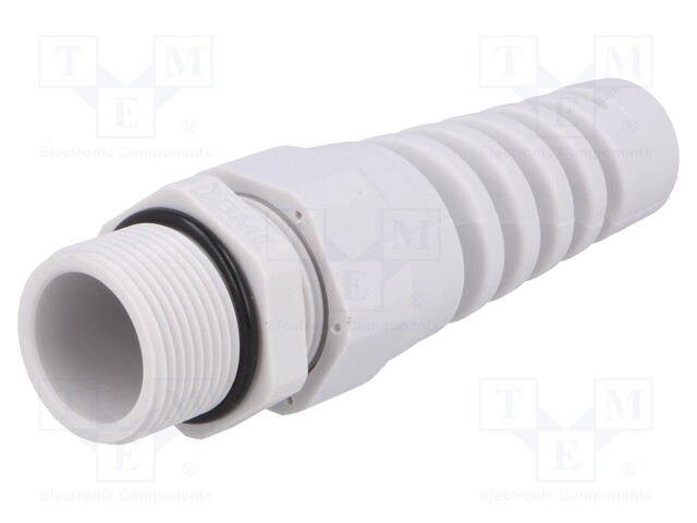 Cable gland; with strain relief; PG16; IP68; Mat: polyamide; grey