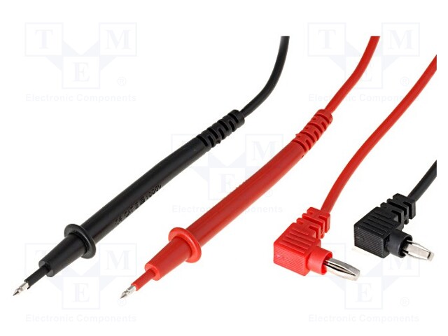 Test lead; 0.7m; 60VDC; red and black; 2x test lead