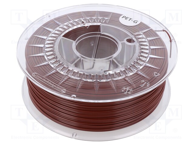 Filament: PET-G; 1.75mm; maroon; 220÷250°C; 1kg