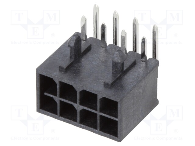 Socket; wire-board; male; Micro-Fit+; 3mm; PIN: 8; with contacts