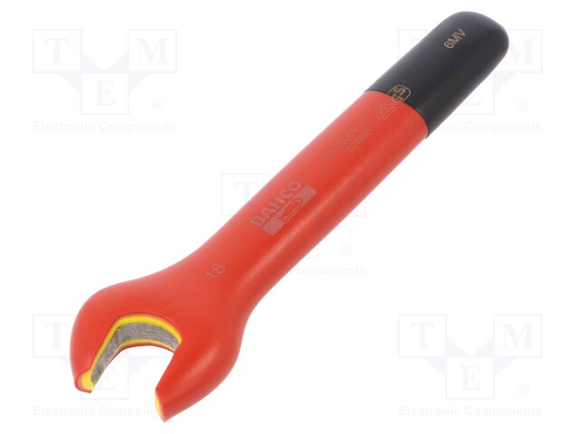 Key; insulated,spanner; 18mm; IEC 60900,VDE; tool steel; 1kV