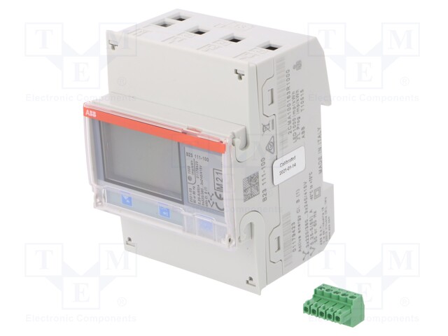 Meter; for DIN rail mounting; digital; Network: three-phase; 65A