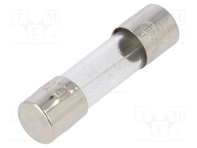 Fuse: fuse; time-lag; 4A; 250VAC; cylindrical,glass; 5x20mm; brass