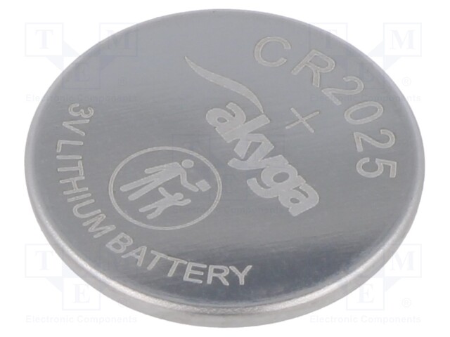 Battery: lithium; 3V; CR2025,coin; 150mAh; non-rechargeable