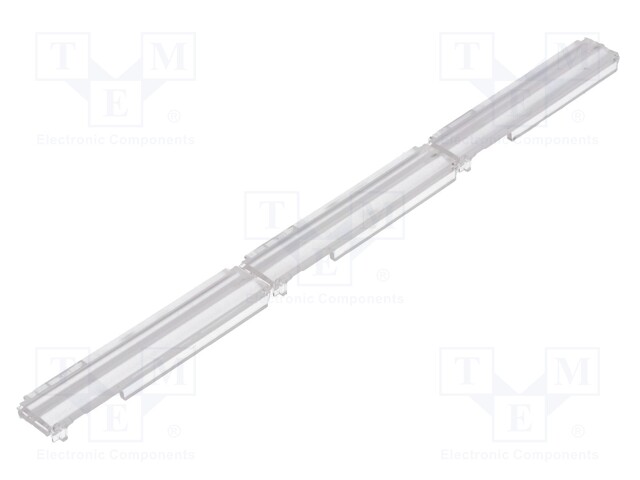 LED lens; rectangular; Mat: PMMA plexiglass; transparent