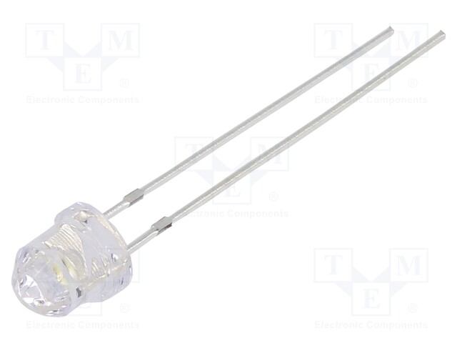 LED; 4.85mm; white cold; 1560÷2180mcd; Front: Diamond; 12V; THT