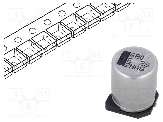 Capacitor: hybrid; 680uF; 25VDC; ESR: 14mΩ; ZS; SMD; ±20%; -55÷125°C