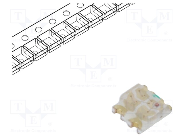 LED; SMD; RGB; 1.6x1.5x0.5mm; 120°; 2.6÷3.4/2.4÷3.4/1.6÷2.4V; 30mA