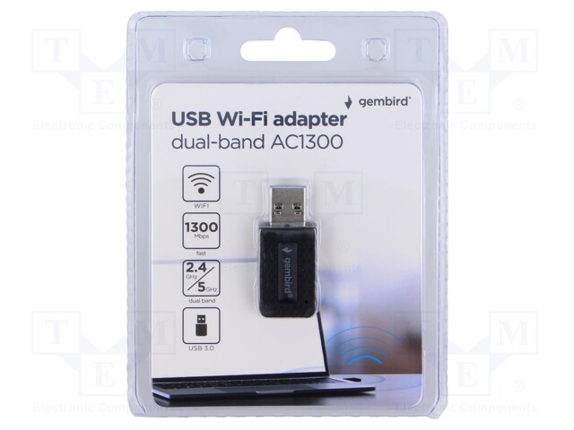 PC extension card: WiFi network; USB A plug; USB 3.0; black