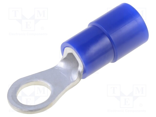 Ring terminal; M4; Ø: 4.3mm; 1.04÷2.63mm2; crimped; for cable; blue