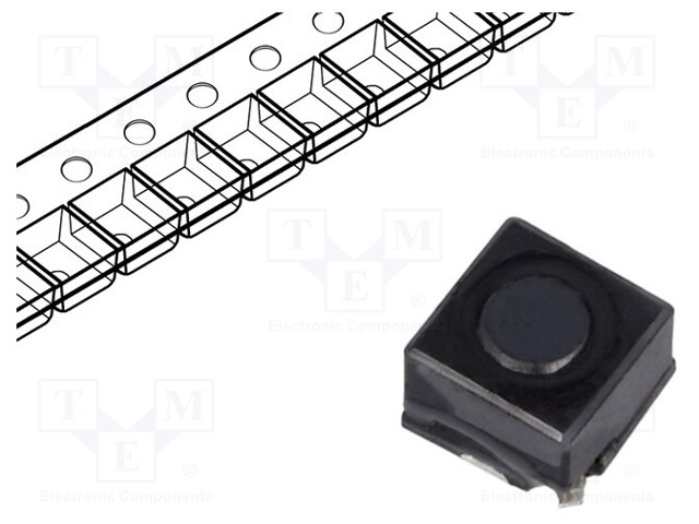 Power Inductor (SMD), 100 µH, 400 mA, Shielded, 570 mA, SRR0604 Series, 6.5mm x 6.5mm x 4.8mm