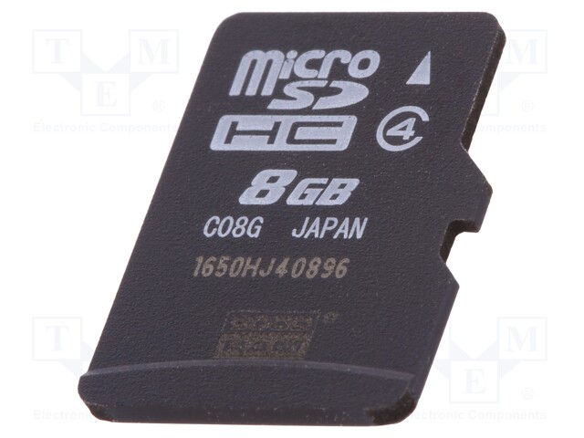 Memory card; industrial; MLC,SD Micro; 8GB; Class 4; 0÷70°C