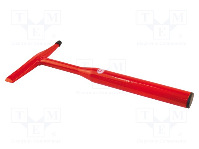 Tool: welding hammer; Colour: red; 430g; Mat: metal
