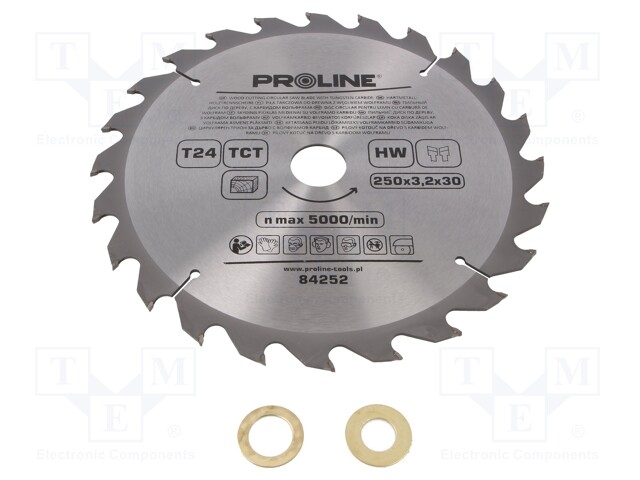 Circular saw; Ø: 250mm; Application: for wood; Features: hardened