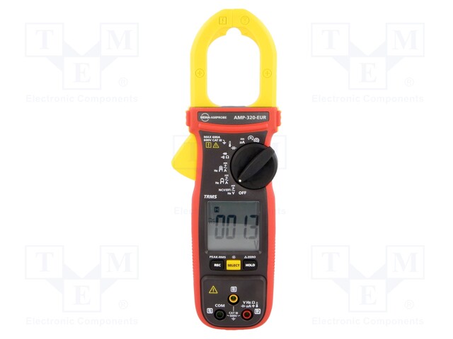 AC/DC digital clamp meter; Øcable: 35mm; I DC: 0÷600A; VDC: 0÷150V