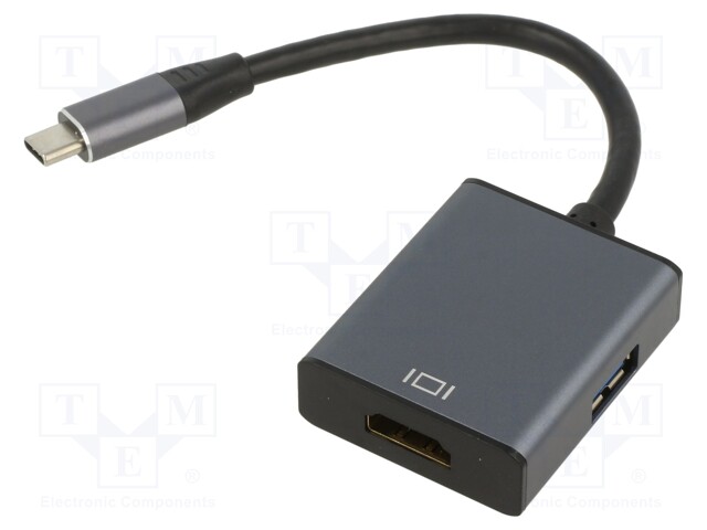 Adapter; HDMI 1.4,USB 3.0; HDMI socket,USB A socket,USB C plug