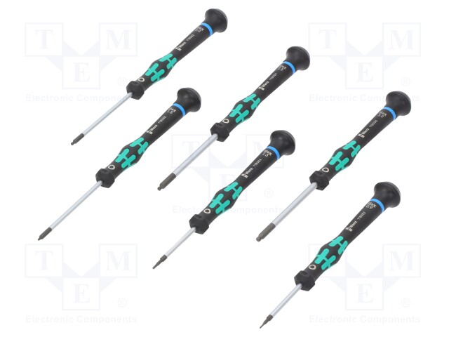 Screwdrivers; Pcs: 6; The set contains: screwdrivers hanger