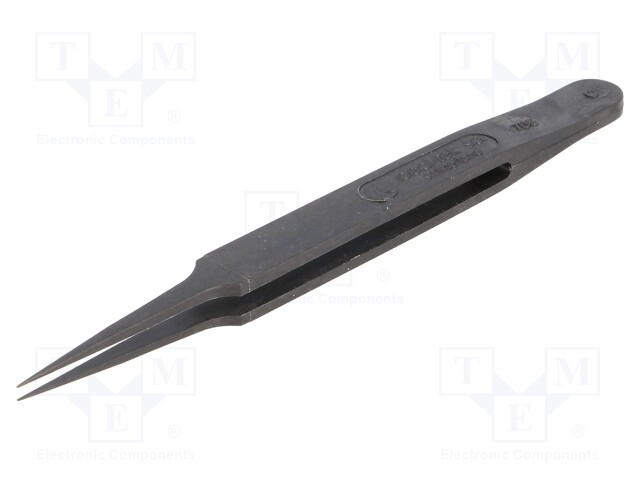 Tweezers; non-magnetic,high rigidity; Tip width: 0.6mm; ESD