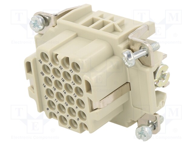 Connector: HDC; contact insert; female; C146,heavy|mate DD; 24+PE