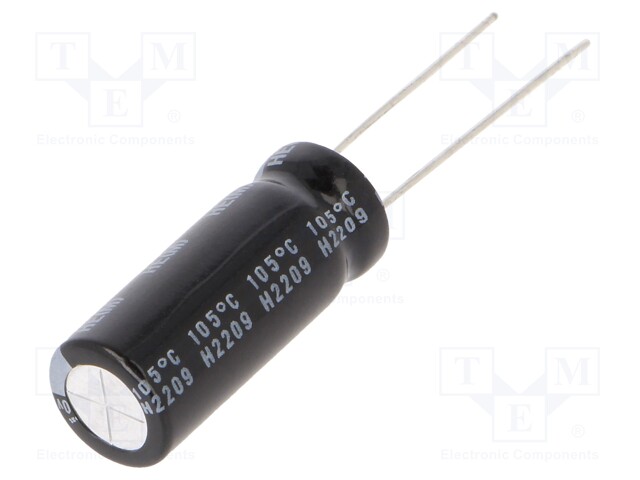 ALUMINUM ELECTROLYTIC CAPACITOR, 100UF, 100V, 20%, RADIAL