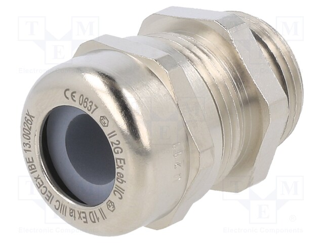 Cable gland; M20; IP68; Mat: brass; Body plating: nickel