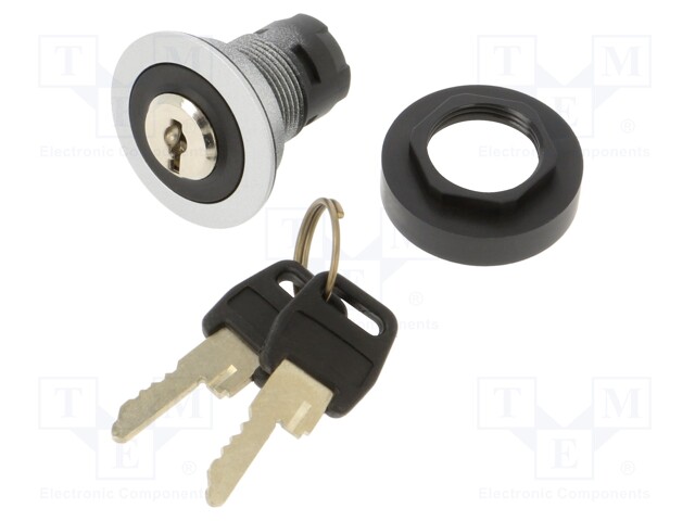 Switch: rotary with key; 22mm; Stabl.pos: 1; IP65; Pos: 3