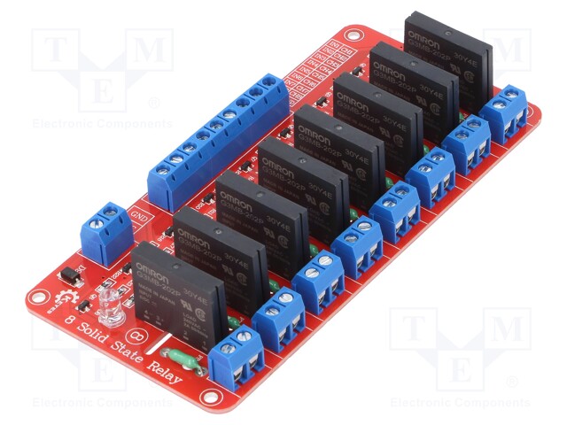 Module: relay; solid state relay; Channels: 8; 5VDC; max.240VAC; 2A