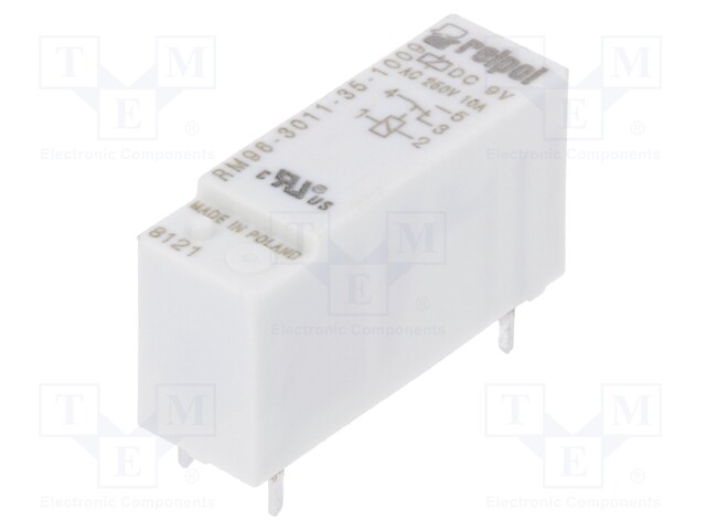 Relay: electromagnetic; SPDT; Ucoil: 9VDC; 8A/250VAC; 8A/24VDC; 8A