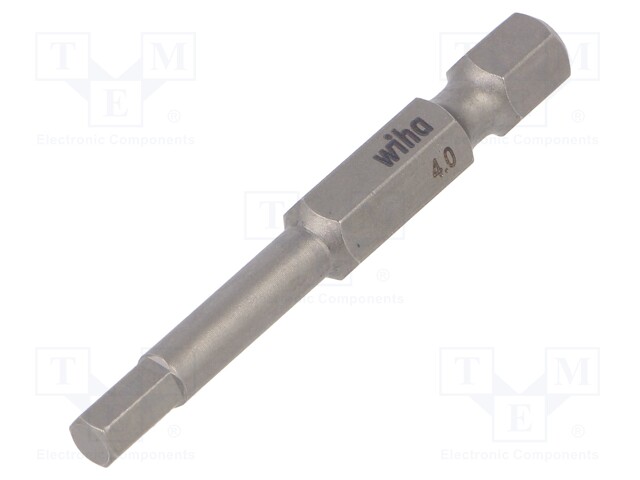 Screwdriver bit; Allen hex key; HEX 4mm; Overall len: 50mm