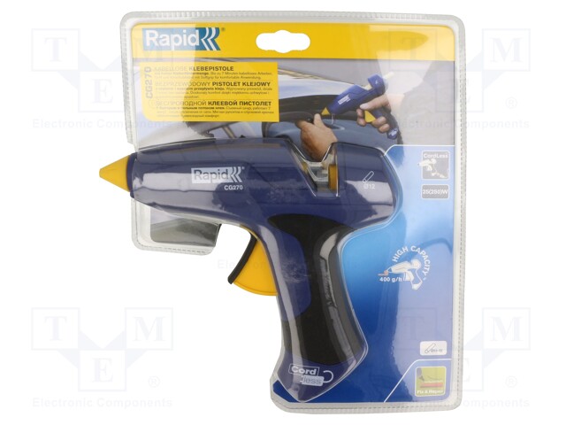 Hot melt glue gun; Ø: 11mm,11.2mm,11.5mm,12mm; 250W; Plug: EU