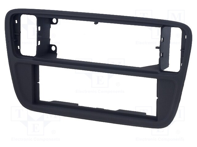 Radio mounting frame; Seat,Škoda,VW; 1 DIN; black