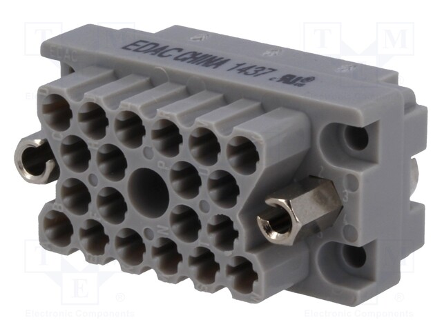 Connector: rectangular; socket; hermaphrodite; Mat: polycarbonate