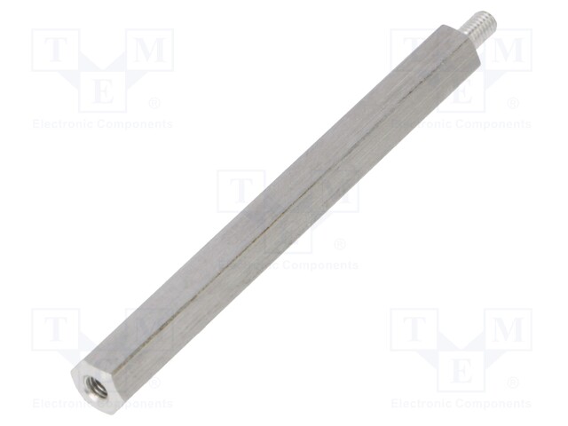 Screwed spacer sleeve; Int.thread: M3; 60mm; Ext.thread: M3