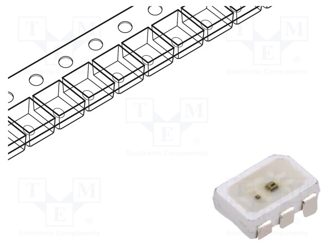 Programmable LED; SMD; 3725; RGB; 3.7x2.7x1.3mm; 4.5÷5.5V; 12mA