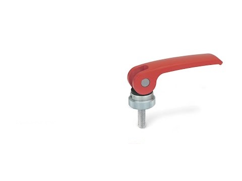 Lever; clamping; Thread len: 35mm; Lever length: 82mm; Body: red