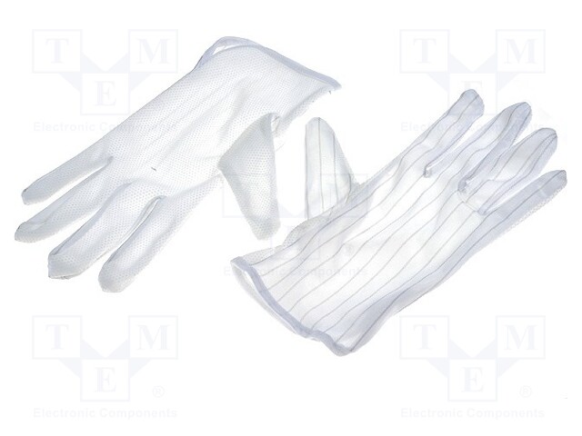 Protective gloves; ESD; S; Mat: polyester fabric; <1GΩ